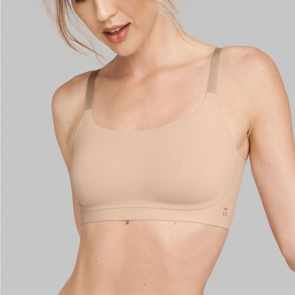 Tommy John No Show Scoop Bralette, Nude, Medium EUC